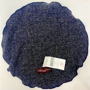 Alexander Olch Pocket Square / Round NWT Charcoal